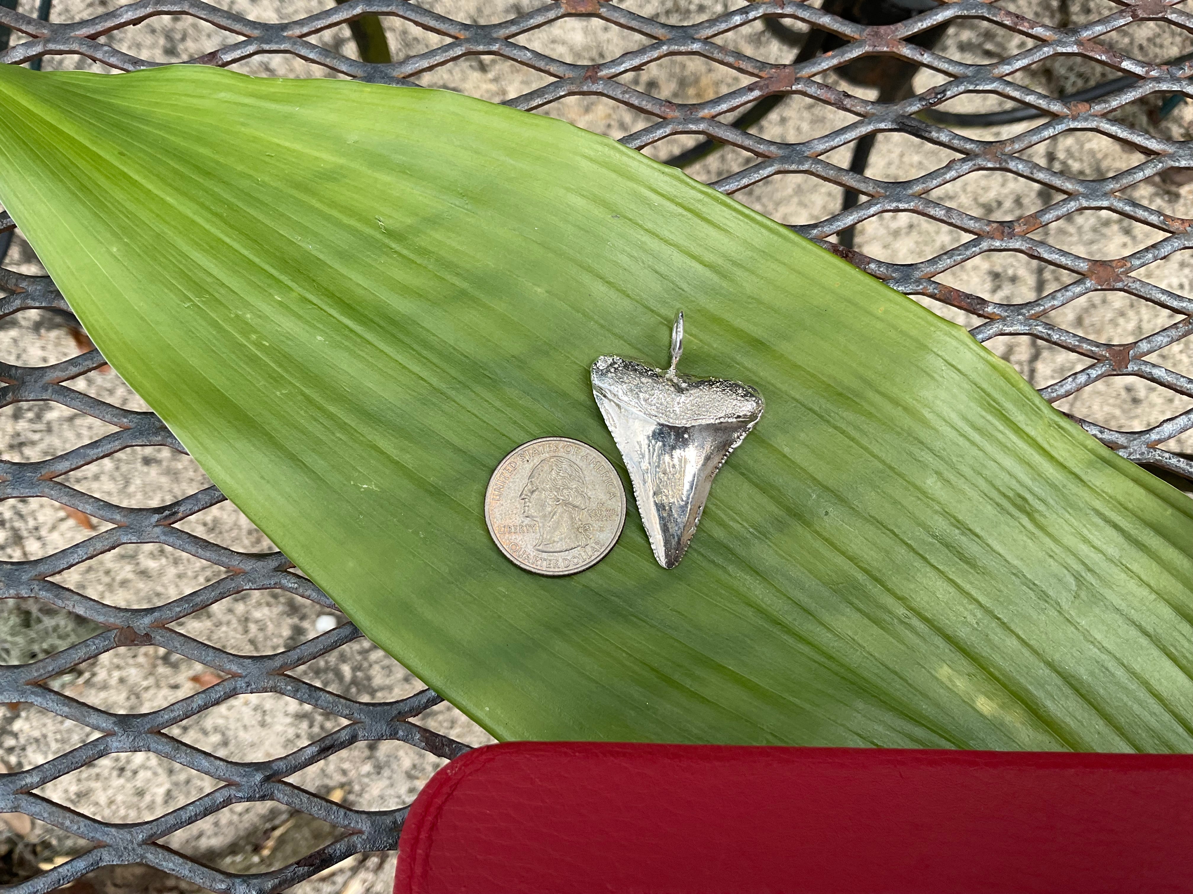 Great White Shark Sterling Silver Pendant