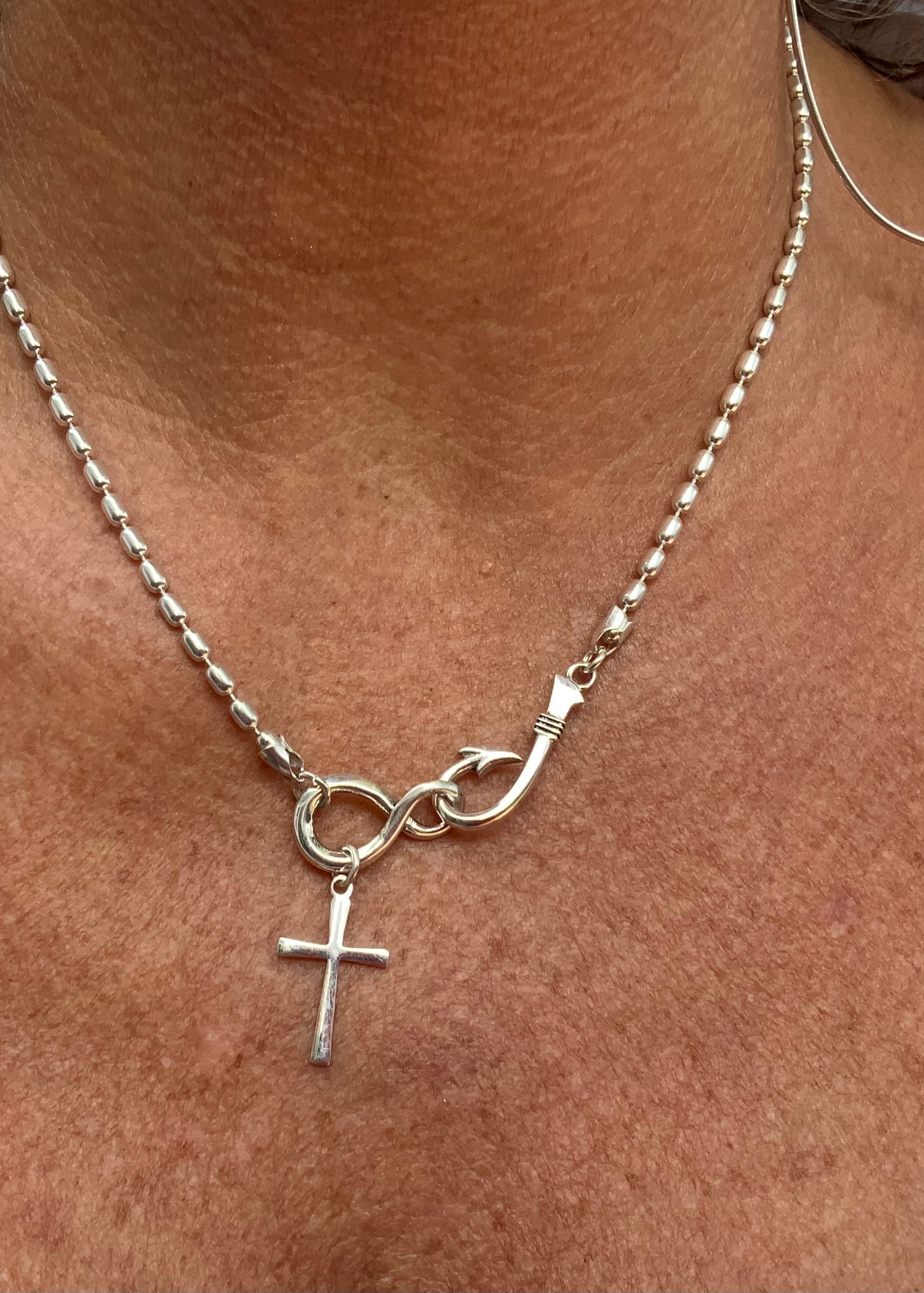 Hooked on Christ Forever with 3mm Rice Bead chain from the Southern Gates Collection