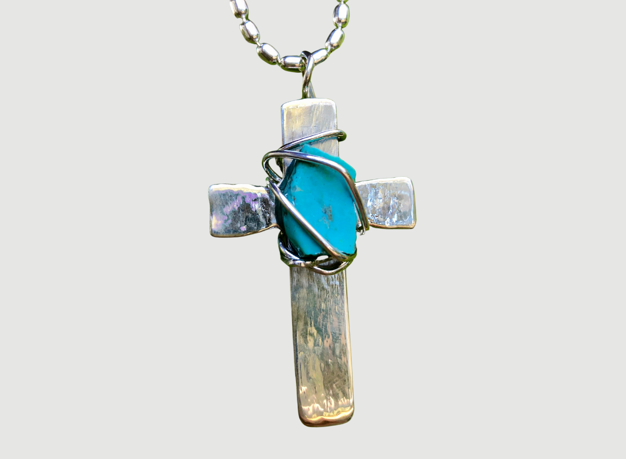 Cross Turquoise Pendant