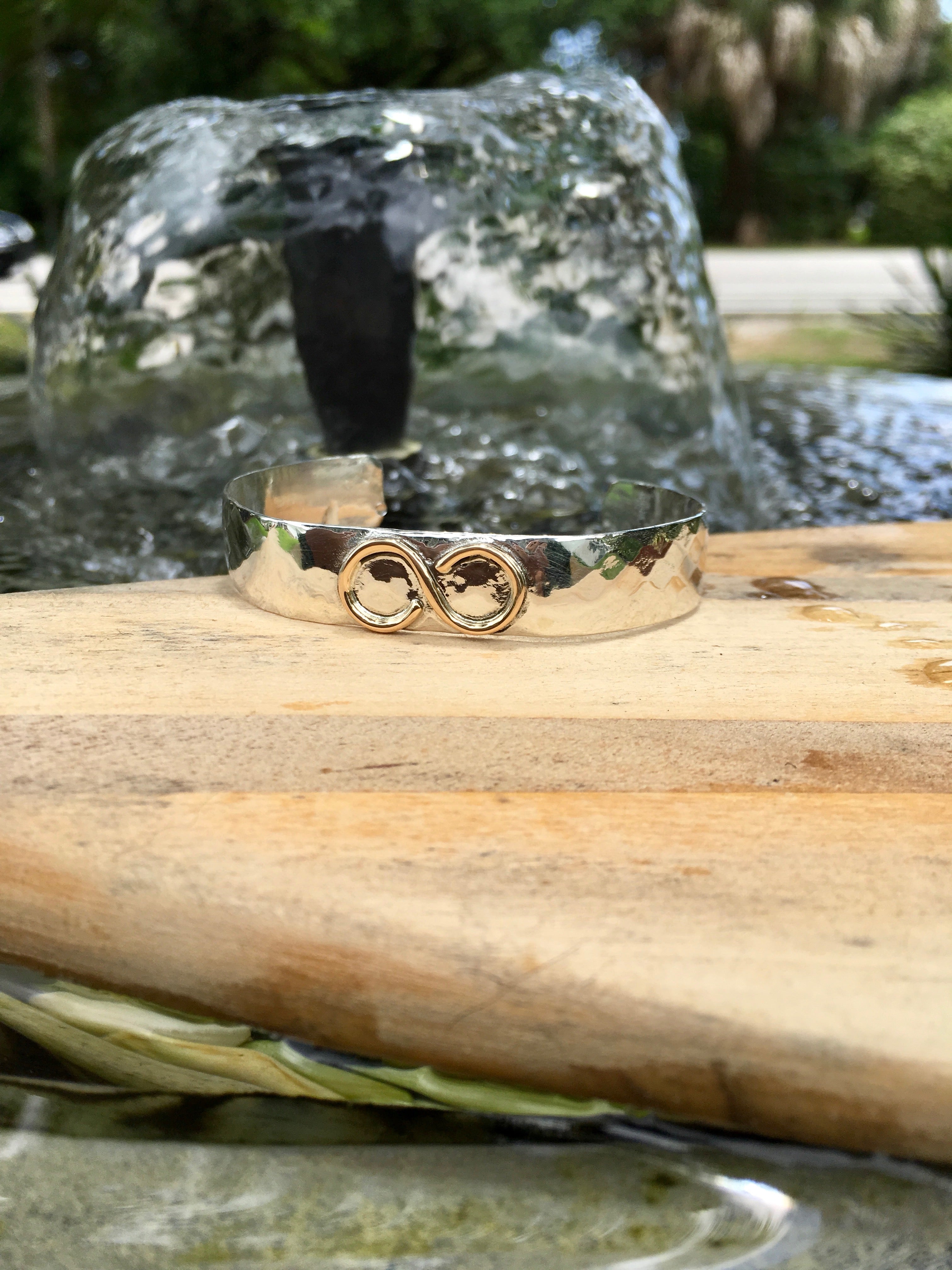 Sterling silver infinity cuff