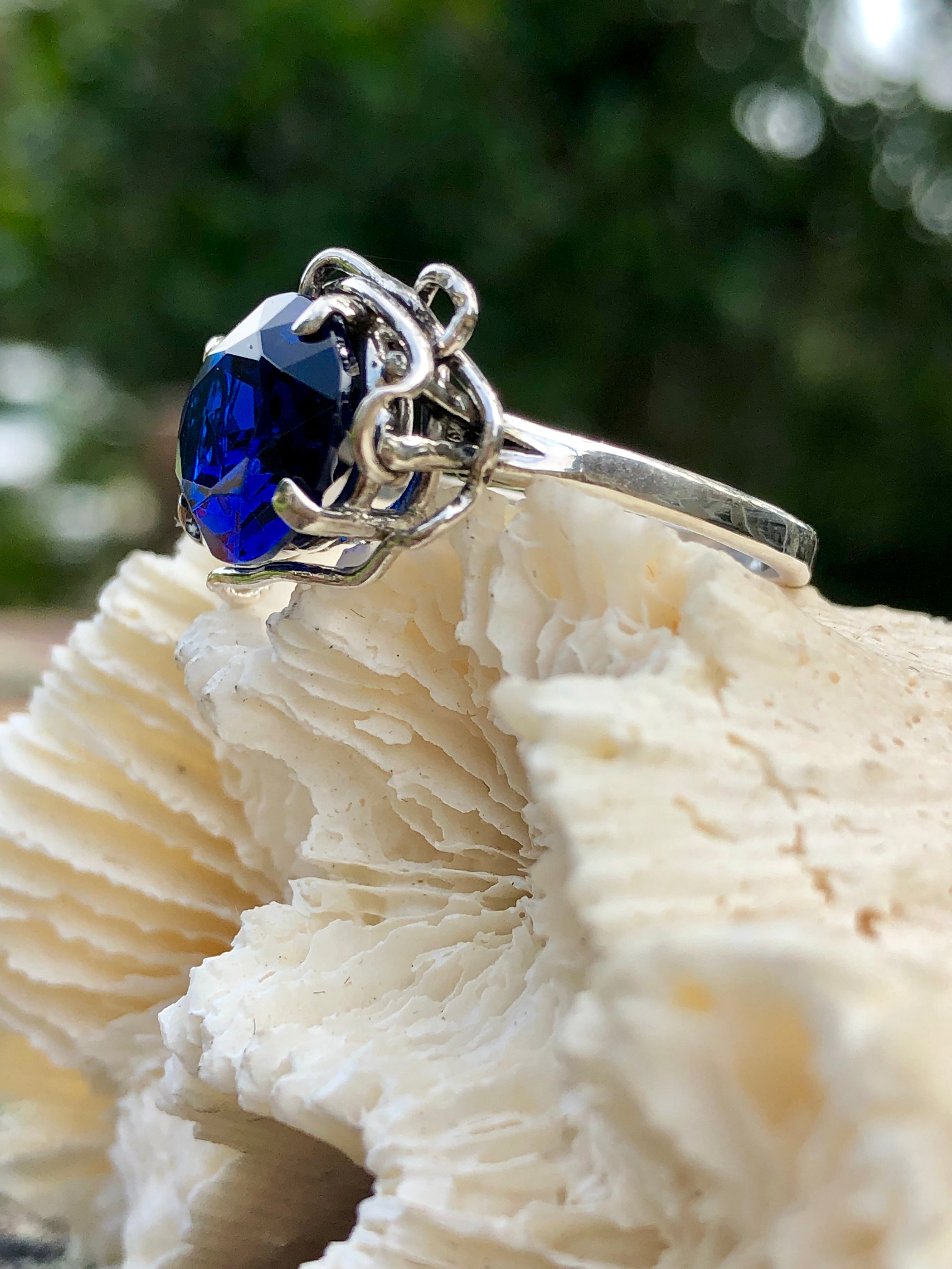 Sapphire blue Spinel Ring