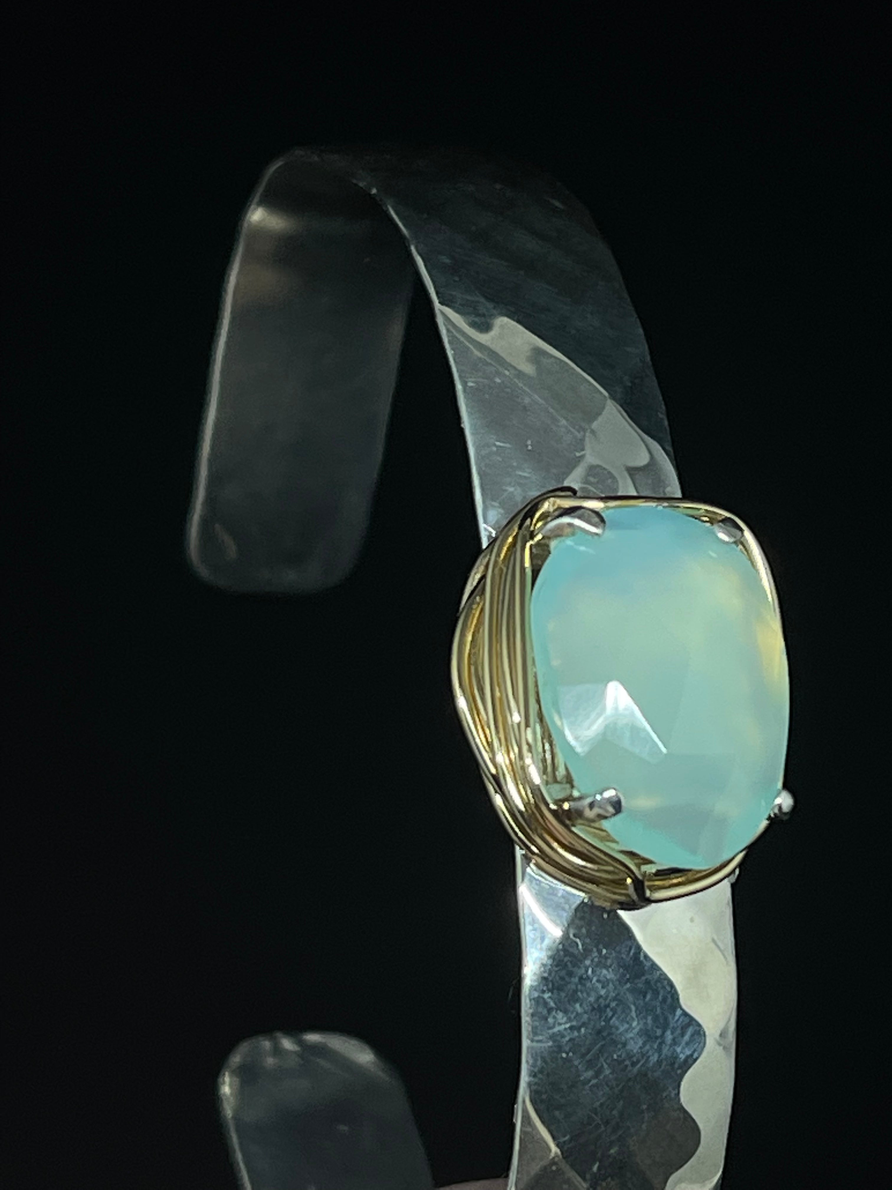 Aqua Chalcedony Cuff